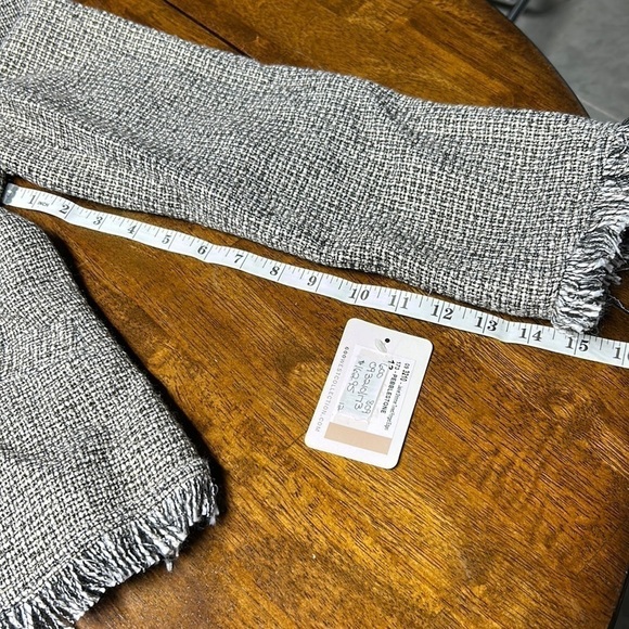 600 West 2 pc suit shimmer tweed with fringe blazer and skirt 3 sizes classic - Picture 11 of 17